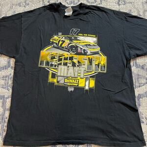 VTG 90's Matt Kenseth Racing Graphic T Shirt Double Sided Black Single Stitch XL